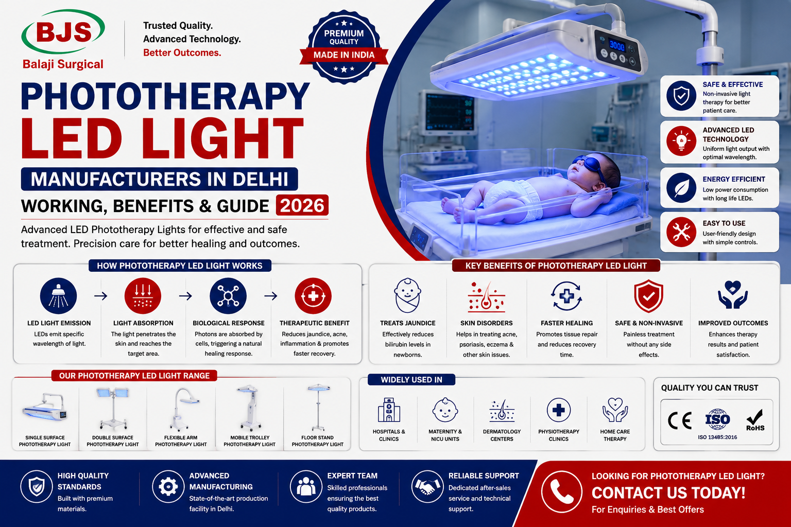 Phototherapy LED Light Manufacturers in Delhi Working , Benefits 2026