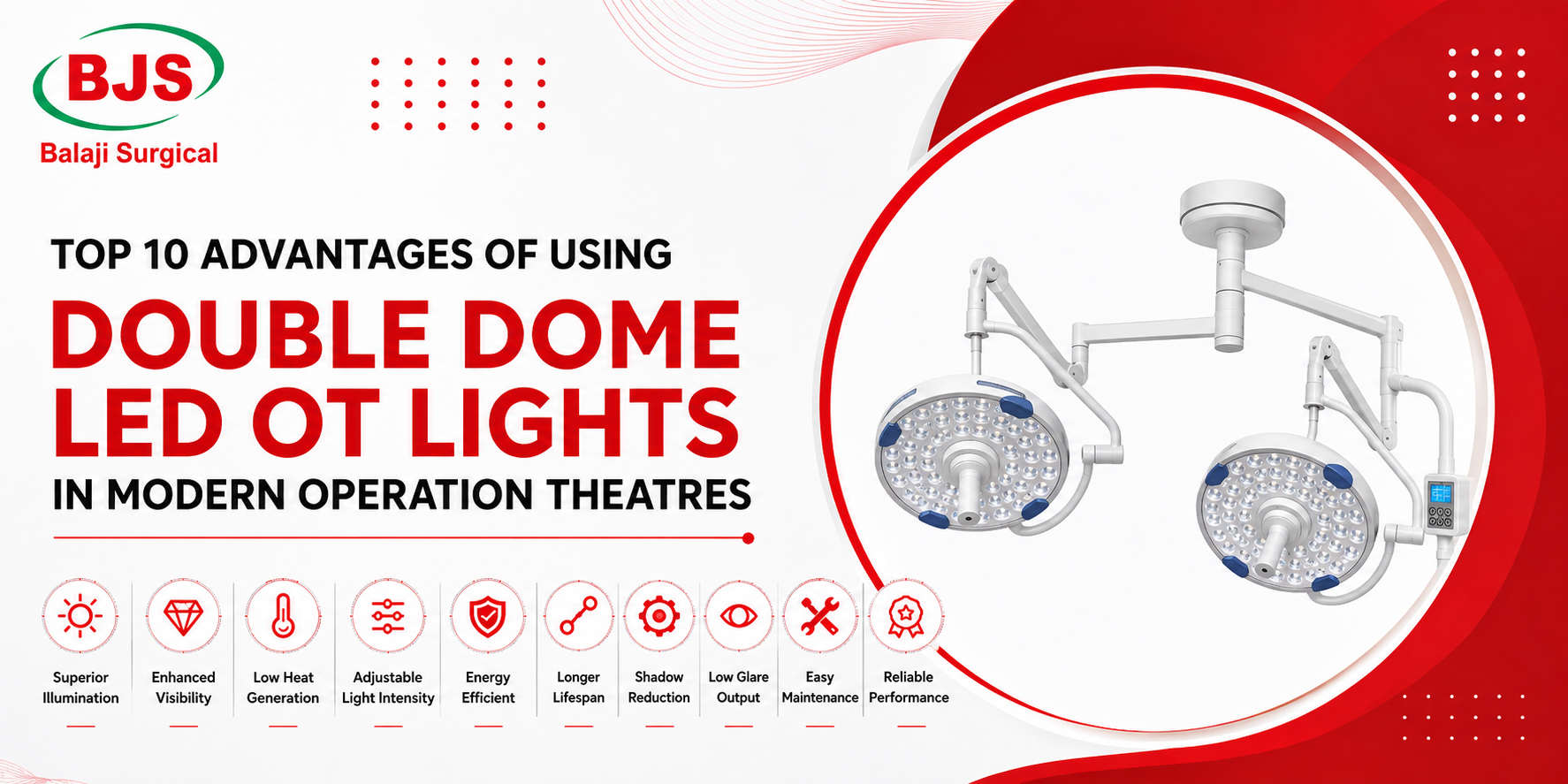 Top 10 Advantages of Using Double Dome LED OT Lights in Modern Operation Theatres